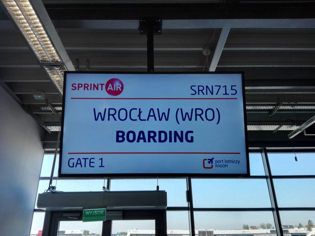 Chwilę przed 8:00 czas na boarding.