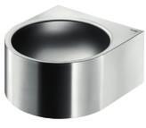 Umywalka ścienna, 360 x 390 mm. Średnica wewnętrzna umywalki: 320 mm.  Produkt zgodny z normą PNEN 14688. Waga: 4,1 kg.