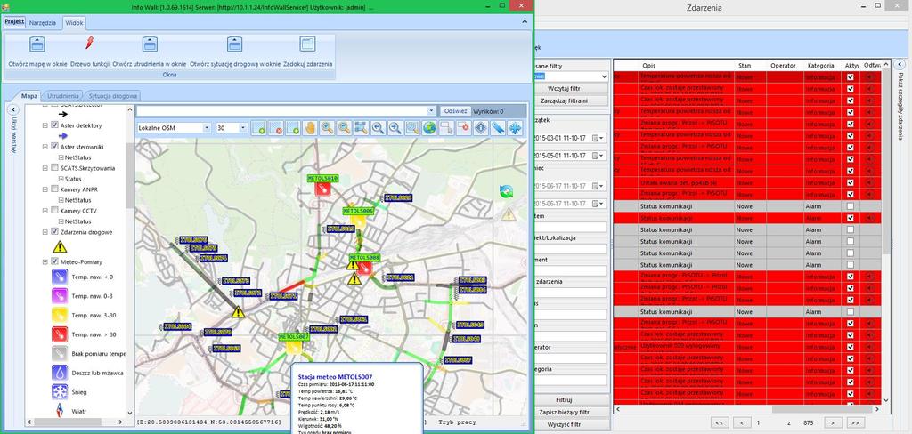 System nadrzędny (aplikacja integrująca) system sterowania ruchem system zarządzania komunikacją miejską system monitorowania ruchu pojazdów