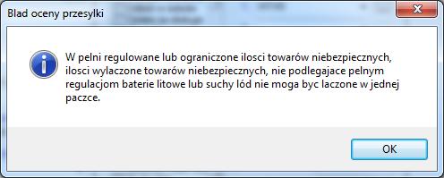 Baterie litowe Uwaga: Baterii litowych nie wolno przesyłać z w pełni regulowanymi lub ograniczonymi ilościami towarów niebezpiecznych, wyłączonymi