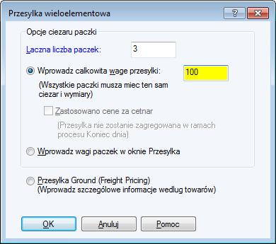 Uwaga: Możesz ustawić swoje preferencje systemowe przed przetworzeniem wysyłki towarów niebezpiecznych. Zob. sekcję Preferencje systemowe dotyczące towarów niebezpiecznych niniejszego dokumentu.
