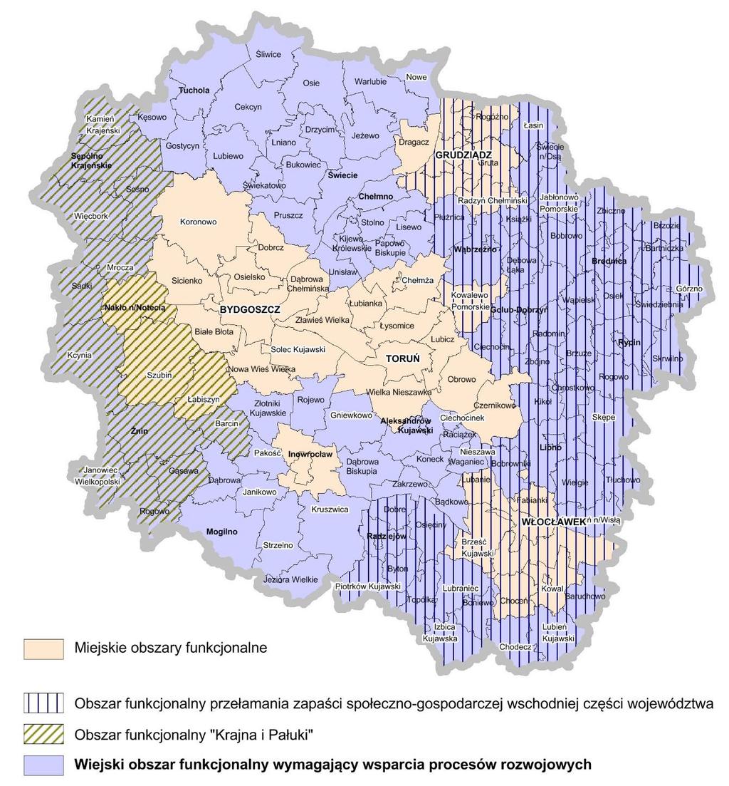 Na etapie formułowania zapisów w planie zagospodarowania przestrzennego województwa rozważenia wymaga wprowadzenie zróżnicowanych zasad zagospodarowania dla terenów wyróżniających się w tym obszarze