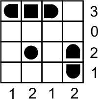 Zadanie 11 OKRĘTY Rozmieść w diagramie 10 okrętów dokładnie takich jak pod planem. Okręty nie mogą się ze sobą stykać tzn. kratki należące do dwóch różnych okrętów nie mogą się dotykać nawet rogami.