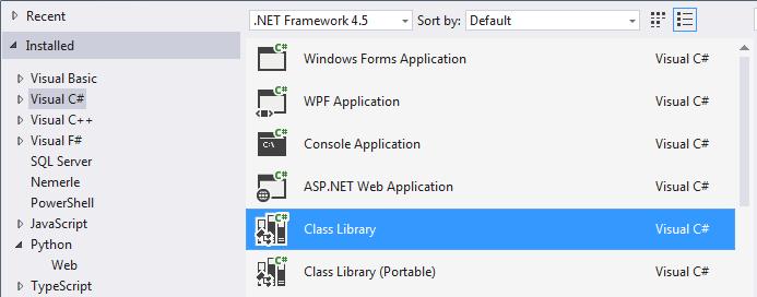 I. Współpraca Visual Basic z C# Cel: Wykorzystanie w kodzie Visual Basic biblioteki napisanej w C#. Uruchom Visual Studio 201X i utwórz nowy Class Library projekt (Visual C#).