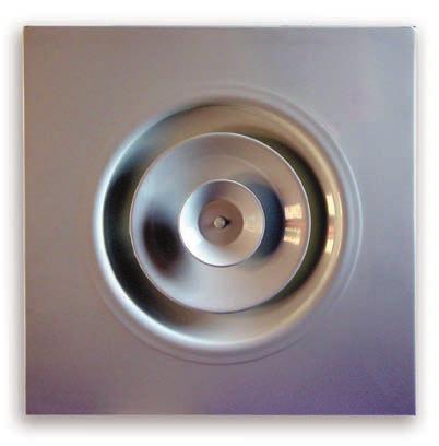 ANEMOSTATY KASETONOWE DHPT I OKRĄGŁE DHA DHPT DHA C B D A Elementy konstrukcyjne wykonane z blachy ocynkowanej Kierownice strugi wykonane z tłoczonego aluminium Nawiew poziomy lub pionowy płynnie