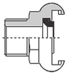 gwintem wewnętrznym Clow couplings with inside thread Backenverbindungen mit gewinde Клыковые содинители с внутренней резьбой Rozmiar / Size  gwintem zewnętrznym Clow couplings with male thread