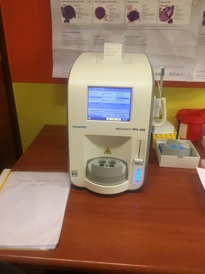 PRACOWNIA HEMOSTAZY COZL wykrywanie zaburzeń czynnościowych płytek krwi w wyniku stosowania kwasu acetylosalicylowego(aspiryna) lub klopidogrelu
