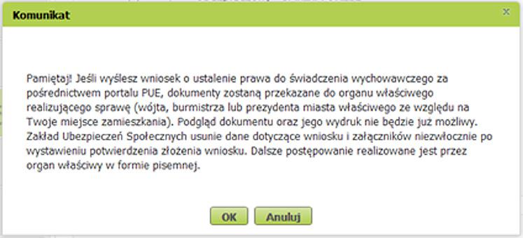 Wniosek wysłany przez PUE zostanie przekazany za pośrednictwem systemu Emp@tia do urzędu, który zajmie się Twoją sprawą.