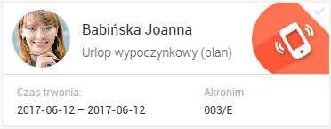 7. Urlop wypoczynkowy na żądanie Na oknie Nieobecności dodano oznaczenie alertu dla urlopu z zaznaczoną opcją Urlop na żądanie. Rys 7.