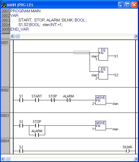 4. Układ Start Stop Automat start &&!stop &&!alarm!