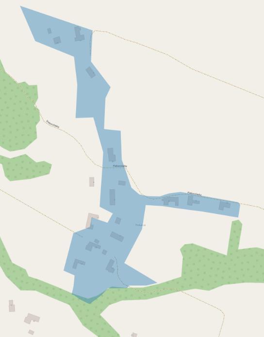 S t r o n a 69 12) PODOBSZAR REWITALIZACJI NR 12 PIEKARZÓWKA - SOŁECTWO LEŚNICA Podobszar Rewitalizacji nr 12 Piekarzówka to niewielki podobszar położony w południowej części sołectwa, w bliskim