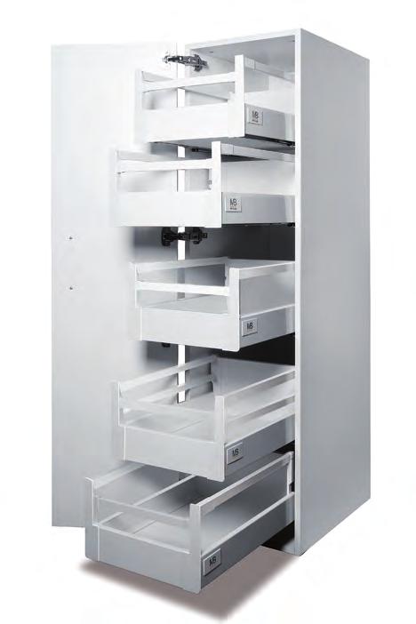 CARGO 5 MODERN BOX SQUARE Zestaw 5 szuflad opartych na systemie MB SQUARE 500mm w kolorze białym lub szarym Set of 5 MB SQUARE 500mm drawers available in white or grey Набор из 5 ящиков MB SQUARE
