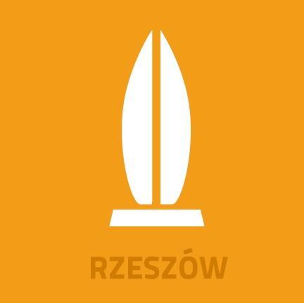 27. Zestaw podkładek z filcu 100 kompletów Zestaw podkładek pod kubki składający się z: 6 podkładek filcowych w kolorze pomarańczowym z wyciętym zarysem pomnika oraz wygrawerowanym napisem Rzeszów ;