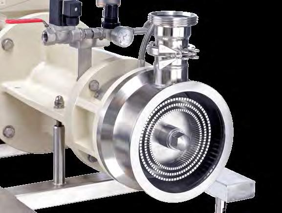YSTRAL Z-Inline-Dyspergator Rozprowadzanie zawiesin i emulsji na najwyższym poziomie Wysoki gradient ścinania dzięki formule rotor-stator Dyspergatory liniowe YSTRAL Z-Inline działają dzięki formule