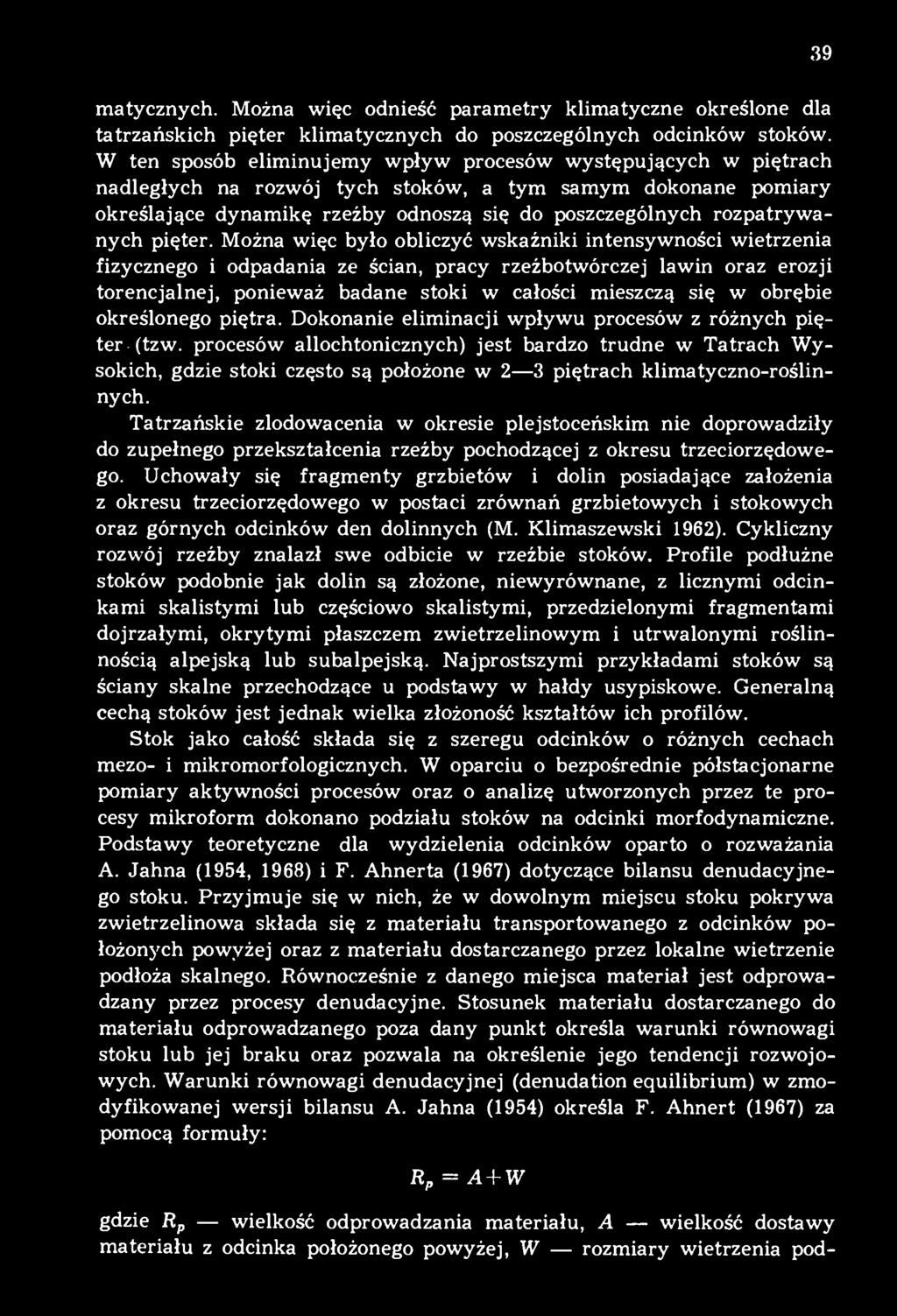 rozpatrywanych pięter.