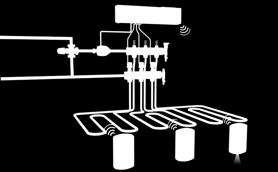 13 System ogrzewania podłogowego z zaworem mieszającym TVM-H Elementy systemu CF2 + Produkty Typ Wymagane Opcjonalne Termostaty pokojowe CF-R S P/D/F Regulator nadrzędny CF-MC 5/10 Napędy termiczne