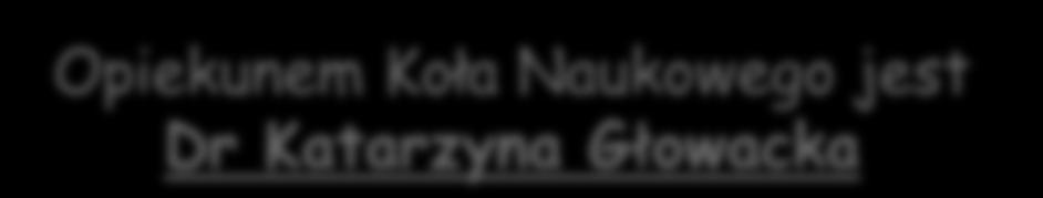 Opiekunem Koła Naukowego