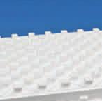 WŁAŚCIWOŚCI Zamek: likwiduje mostki termiczne między płytami gwarantuje stabilną powierzchnię po połączeniu płyt zabezpiecza przed wpłynięciem wylewki pod płyty Duży format płyt: eliminacja mostków