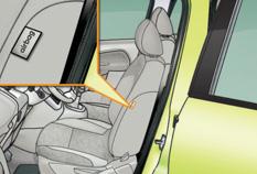 BEZPIEC ZEŃ S TWO Boczne poduszki powietrzne W razie silnego uderzenia bocznego, system chroni kierowcę i pasażera na przednim siedzeniu, ograniczając niebezpieczeństwo uszkodzenia torsu pomiędzy