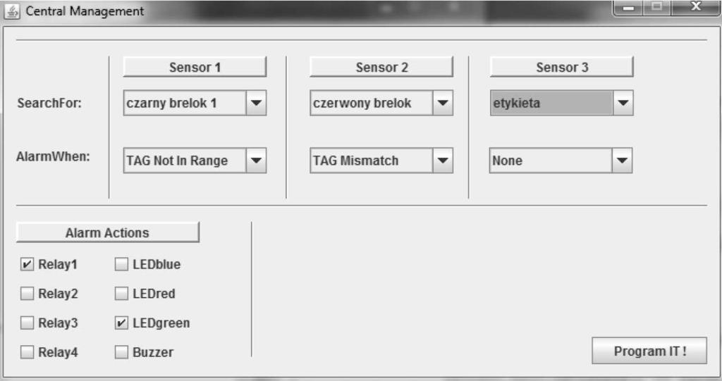 a) b) c) d) Fig. 4. View of graphical user interface in: a) programming part, monitoring part, b) non-alarm situation, c) alarm situation and d) log file. 7. REFERENCES 1. Lowe P.