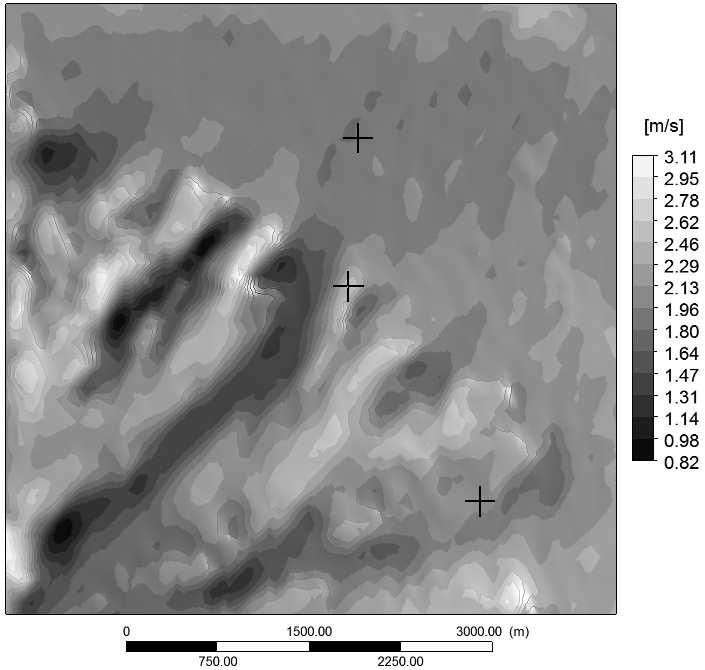 Turbulent kinetic energy k and turbulence dissipation ratio ε at the inlet boundary are given by = 1!"# $ % (3) where: & ' k-ε model constant, ()* ABL height.