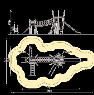 wspinaczkowa Strickleiter / Drabina z lin Edelstahl-Kastenrutsche zjeżdżalnia ze stali nierdzewnej, w kształcie skrzynki parallele Rutschstangen