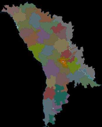 km²; Spuścizna po ZSRR: 581 jednostek samorządowych; Mołdawia: