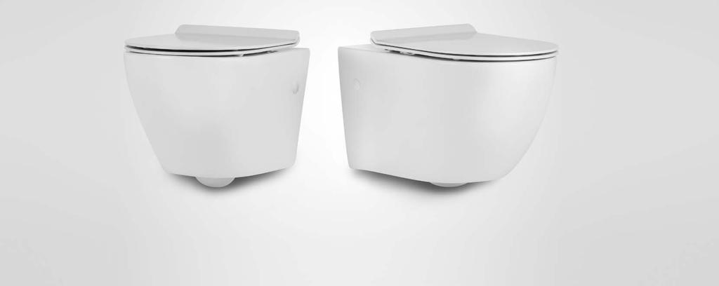 CERAMIKA SANITARNA Miski wiszące WC powłoka NANO w systemie EASY CLEAN spłukiwanie kropelkowe w systemie EASY FLUSH deska wolnoopadająca w komplecie z miską mata akustyczna w komplecie Miski stojące