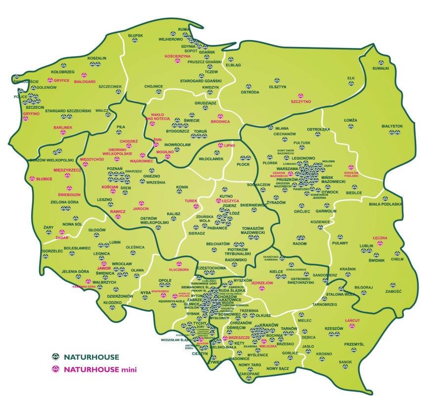 10 Zbudowaliśmy pozycję lidera rozwijając sieć o nowe placówki. 299 placówek Naturhouse w Polsce obecnie liczy nasza sieć.