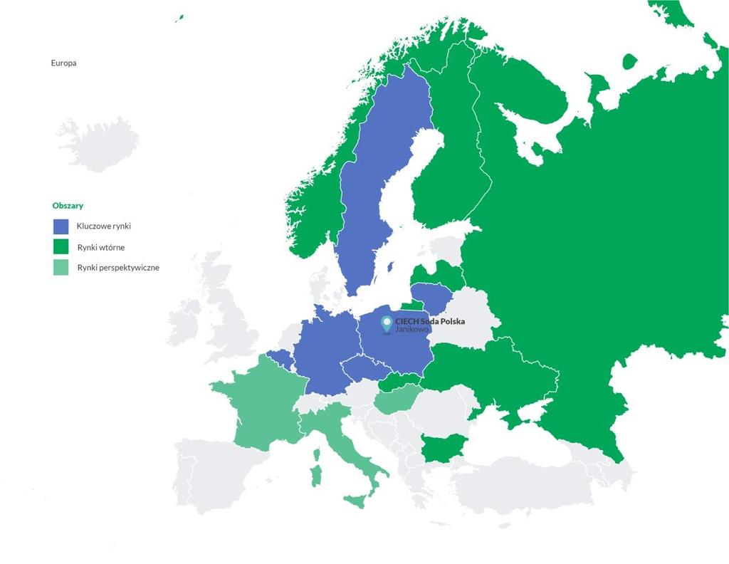 RYSUNEK 8: PRODUKCJA SOLI W GRUPIE CIECH I KLUCZOWE RYNKI RYSUNEK 9: MOCE PRODUKCYJNE ZAKŁADÓW GRUPY CIECH - SÓL 600 tt CIECH Soda Polska Janikowo Sorbeco Sorbeco to produkt otrzymywany chemicznie z