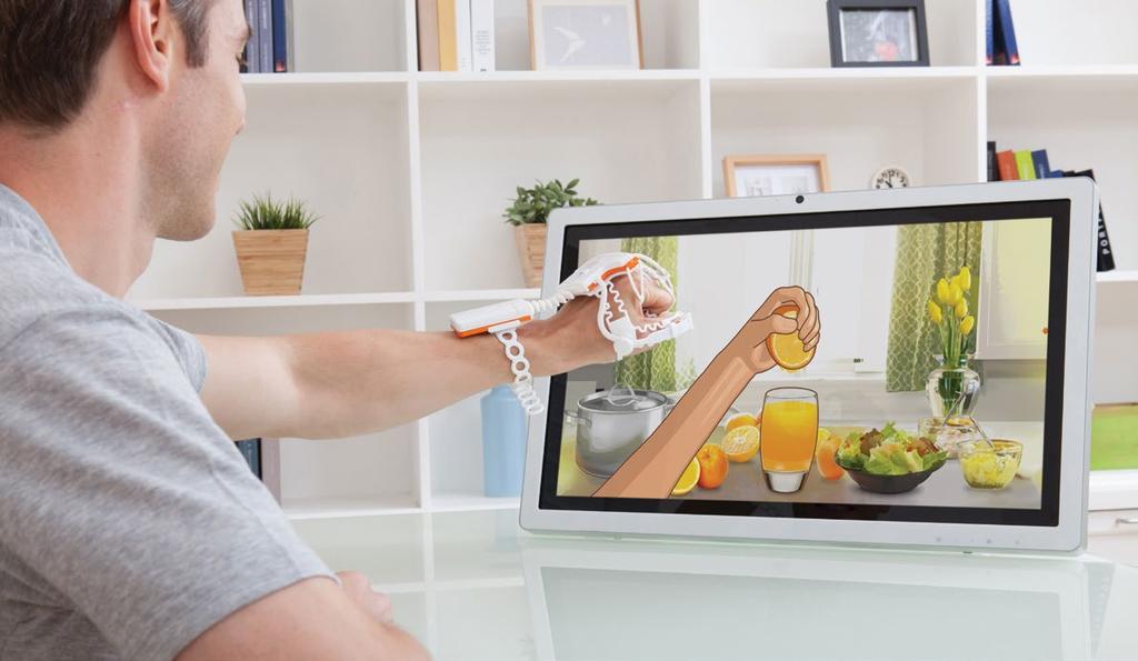 INTERAKTYWNY SYSTEM TERAPII RĘKI INTELIGENTNA RĘKAWICA SYSTEM BIOFEEDBACK Lekka i ergonomiczna konstrukcja Bezprzewodowe połączenie PRZYJAZNE ZESTAWY ĆWICZEŃ PLATFORMA TERAPEUTYCZNA Algorytm