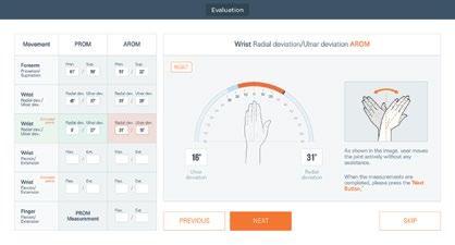 PLATFORMA TERAPEUTYCZNA RAPAEL OCENA DIAGNOSTYCZNA Interaktywny system terapii ręki RAPAEL umożliwia wykonanie