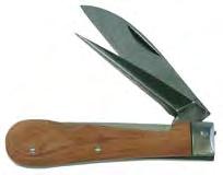 Noże monterskie Nóż monterski do przewodów i ołowiu z drewnianym uchwytem Nóż monterski z drewnianym trzonkiem, z klingą, rozwiertakiem i śrubokrętem Art. nr.