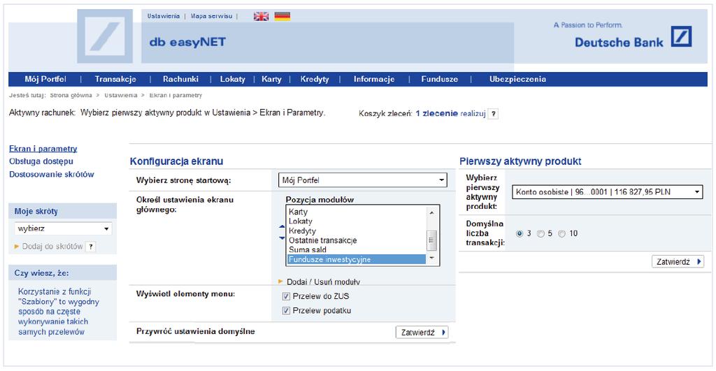 Mój portfel W zakładce Mój Portfel prezentowane są podstawowe informacje o posiadanych przez Ciebie produktach.