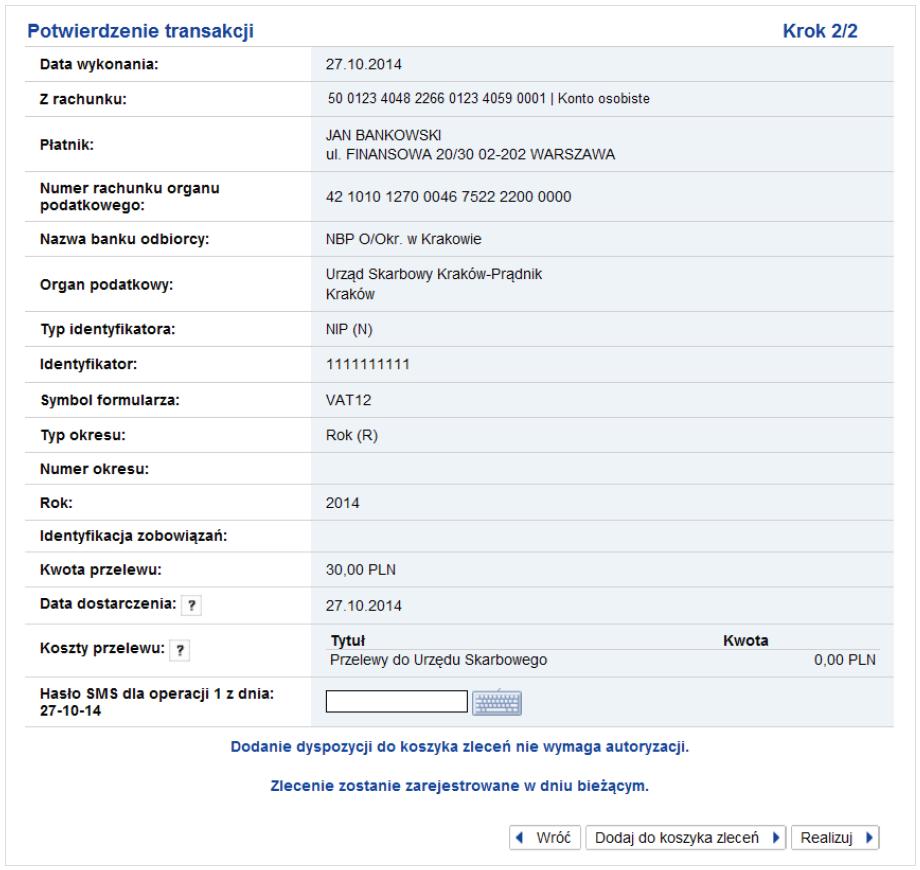 Rodzaj organu podatkowego wybierz właściwy rodzaj organu podatkowego. Numer rachunku organu podatkowego wprowadź numer rachunku organu podatkowego.