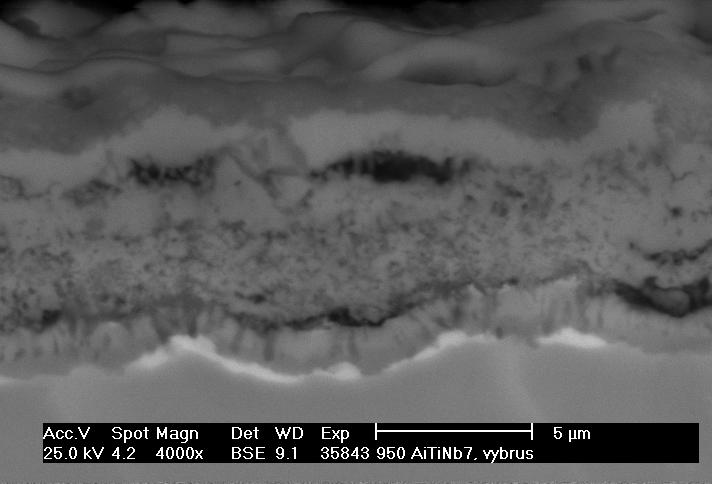 S. Król: Wysokotemperaturowe utlenianie stopów na osnowie fazy gamma - TiAl 67 Badania metalicznego podłoża Ti-48Al-2Cr-2Nb oraz Ti-48Al-3Ta-2Si-1Cr-1Mn utlenianych w zakresie 875-1000 o C [10]