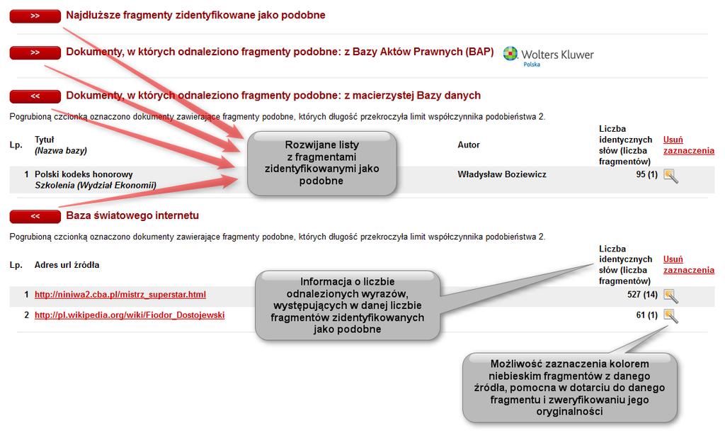 III. Treść raportu podobieństwa Kolory występujące w treści Raportu podobieństwa oznaczają odpowiednio: zielony fragmenty pochodzące z zasobów Internetu, pomarańczowy fragmenty pochodzące z zasobów