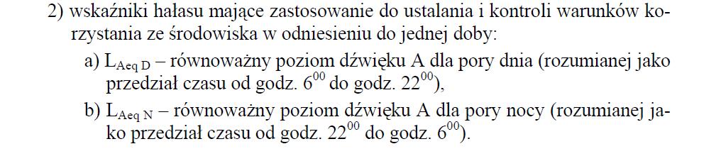 Hałas w środowisku zewnętrznym Dz.U. 2001 Nr 62 poz.