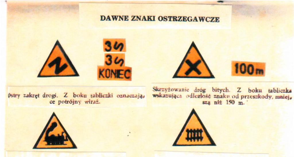 Porównanie znaków drogowych Źródło: H. Wilczyński Czy znasz przepisy policyjne o ruchu pojazdów mechanicznych na drogach publicznych Rys. 3.