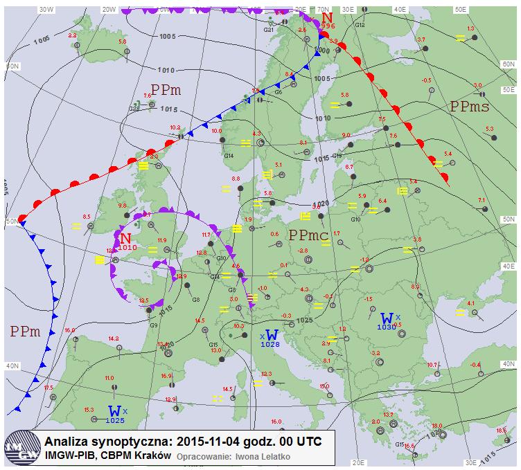 S24 w dniu 4.11.2015 r. od < do <= 20 30 30 40 40 50 50 100 100 150 150 200 200 321 µg/m 3 Rys. 5.2-8. Stężenia 24-godz. PM10 w dniu 4.11.2015 r. Źródło danych: Państwowy Monitoring Środowiska - Inspekcja Ochrony Środowiska Opracowanie: Instytut Ochrony Środowiska - Państwowy Instytut Badawczy Rys.