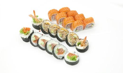 ZESTAWY SUSHI SUSHI SETS Zestaw 1, 14 szt. 35 zł california maki łosoś 8 szt.