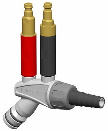 Inżektor OptiFlow Struktura Inżektor OptiFlow (typu IG06) z wtykami typu szybkozłącze do połączeń pneumatycznych Informacja: Inżektor jest przeznaczony do używania w