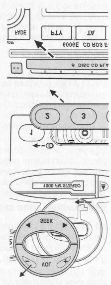 System antykradzieżowy PANEL PRZECIWKRADZIEŻOWY Aby zniechęcić potencjalnych złodziei radia, system audio firmy Ford posiada zdejmowany panel przedni, bez którego urządzenie nie działa.