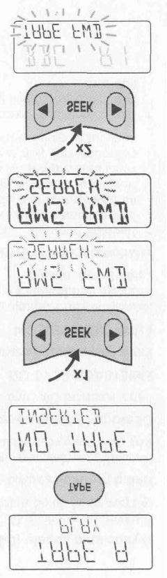 7000 RDS-EON STEROWANIE MAGNETOFONEM Włożenie kasety do magnetofonu powoduje automatyczne przerwanie odbioru radiowego lub odtwarzania płyty CD i rozpoczęcie odtwarzania kasety.