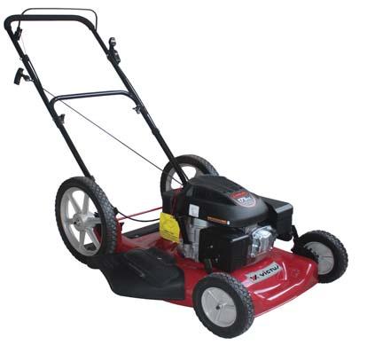 20 cm, łożyska kulkowe Wysokość cięcia 20-75 mm Pojemność kosza 60 l Koła 35 i 20 cm Funkcje boczny wyrzut Funkcje boczny wyrzut 4 KOSIARKA SPALINOWA Z NAPĘDEM KOSIARKA SPALINOWA Z NAPĘDEM