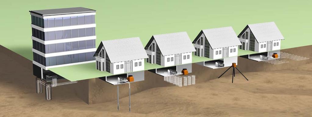 rozdzielacz RAUGEO CLICK UNIWERSALNE ZASTOSOWANIE Rozdzielacz RAUGEO CLICK można uniwersalnie łączyć z każdym systemem geotermalnym RAUGEO: Sondy geotermalne Sonda geotermalna RAUGEO PE-Xa: