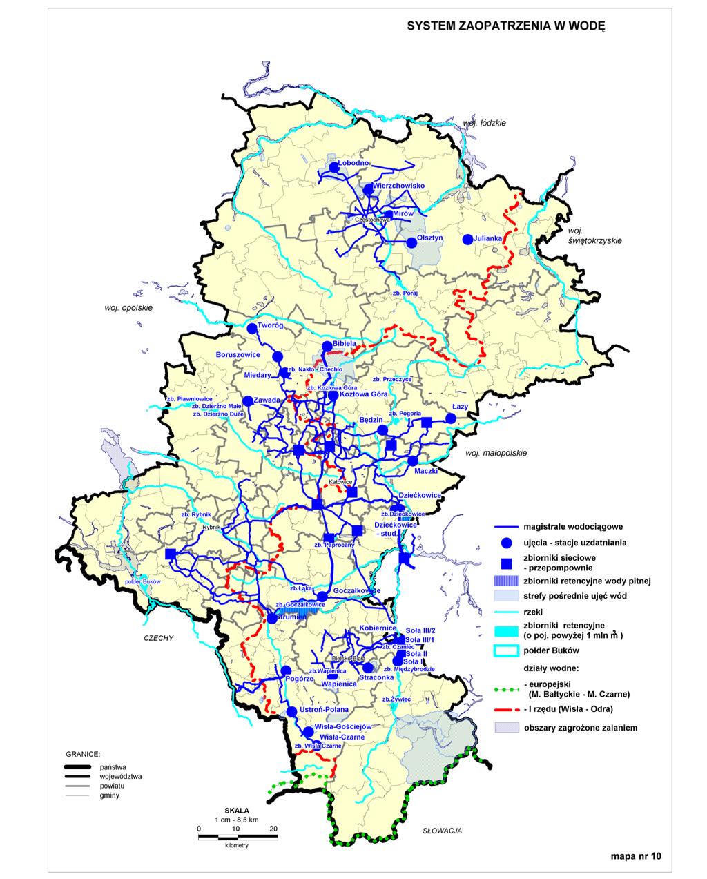 Na terenie województwa w 2014 r. znajdowało się 208 oczyszczalni ścieków komunalnych, z czego 119 biologicznych, 89 z podwyższonym usuwaniem biogenów.