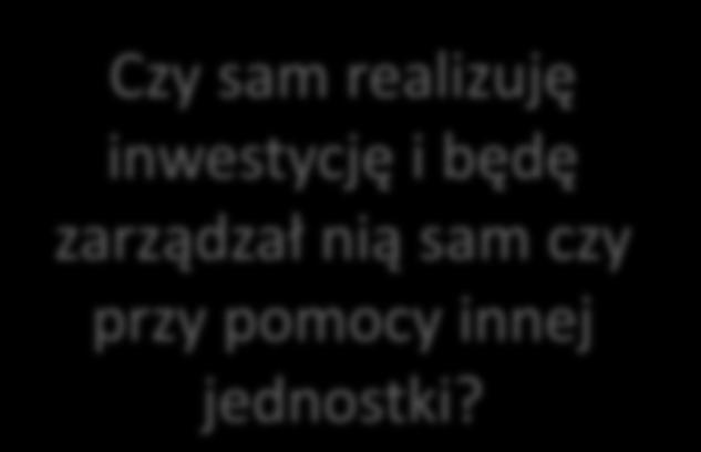 -Kto ponosi koszty realizacji inwestycji, kto będzie odpowiadał za użytkowanie inwestycji po jej