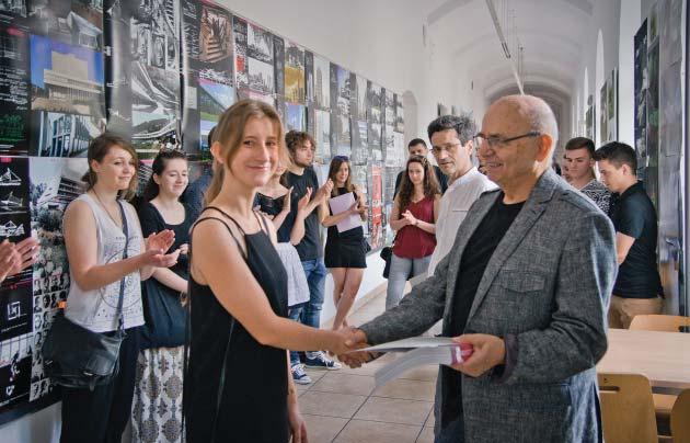 dr Piotr Celewicz / Opening of the Recreation in a Place of Residence students design exhibition on the 23 of June 2016. From the right: dr Jarosław Huebner, prof.