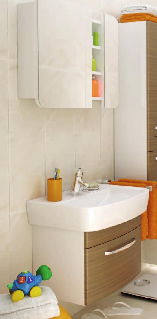 SZAFKA PODUMYWALKOWA PURE 50, JASNY ORZECH 420 x 400 x 352 (mm) S910-010 PURE 55, JASNY ORZECH 470 x 400 x 389 (mm)